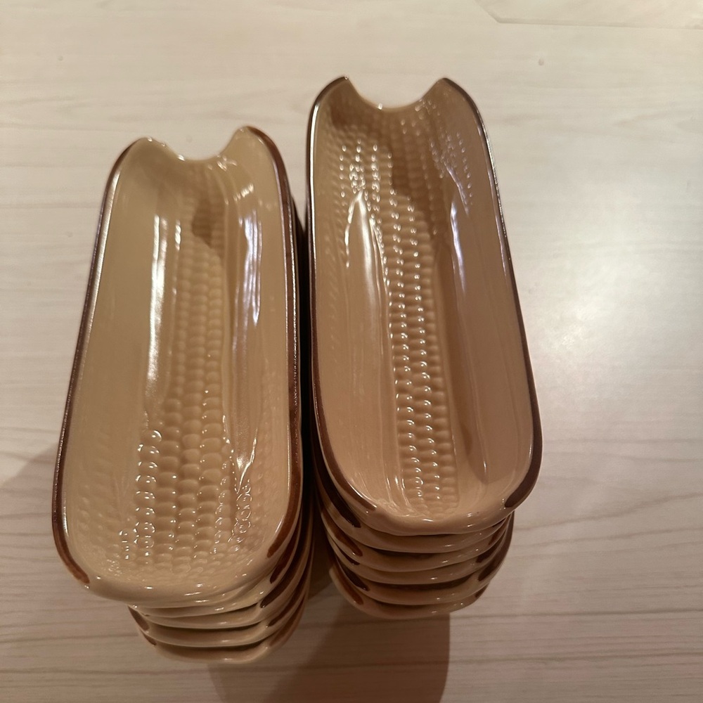 Vintage Pfaltzgraff VILLAGE Boiled Corn Holders 8 ½” #46 USA – Set of 6